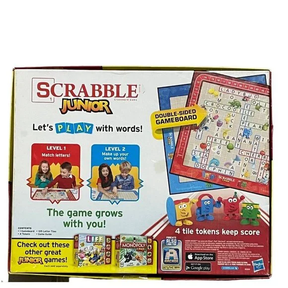 Scrabble Junior Game 2014 Hasbro COMPLETE - Picture 2 of 10